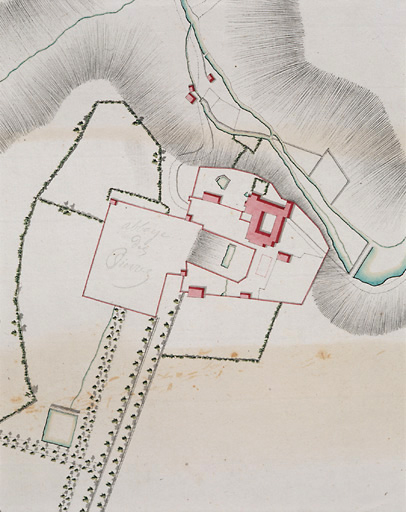 Plan extrait du plan terrier de la Seigneurie de Culan, 4ème quart 18ème siècle.