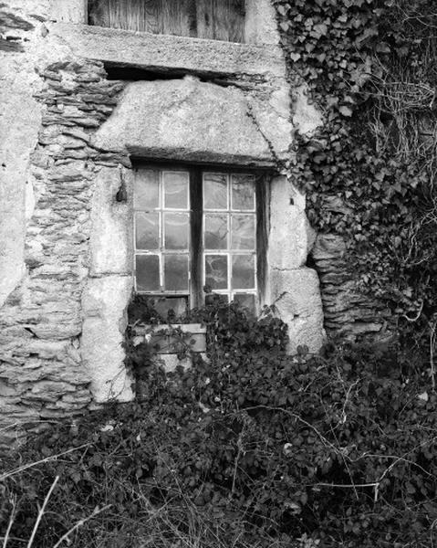 Logis façade est, porte, transformée en fenêtre au 18e siècle.