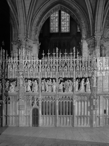 Suite des 40 groupes sculptés du Tour du choeur : Vie de la Vierge et vie du Christ