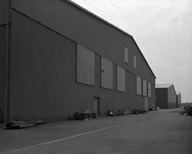 Ancien hangar d'aviation HM8 : façade postérieure.