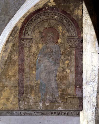 Galerie Saint-Jean-Baptiste, mur sud, quatrième travée en partant de l'ouest : sainte Mesme.