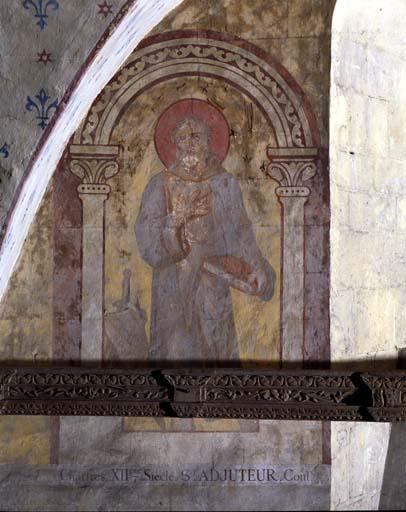 Galerie Saint-Jean-Baptiste, mur sud, huitième travée en partant de l'ouest : saint Adjuteur.