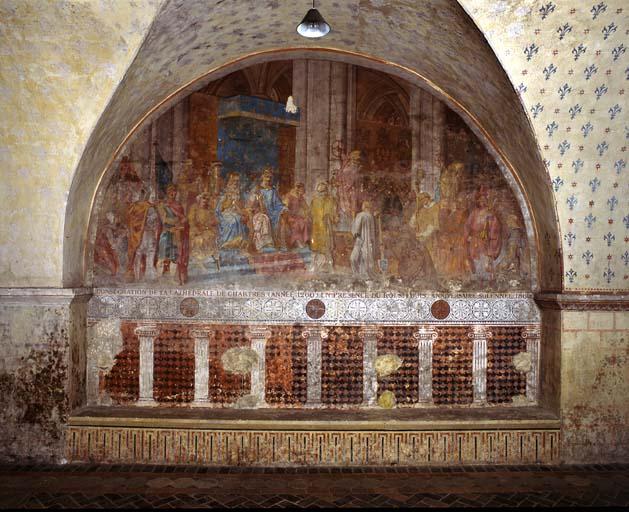 Galerie Saint-Jean-Baptiste, mur nord, sixième travée en partant de l'ouest : Consécration de la cathédrale de Chartres.