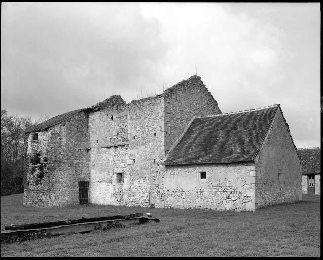 Vue d'ensemble des ruines du manoir prise du nord-est.