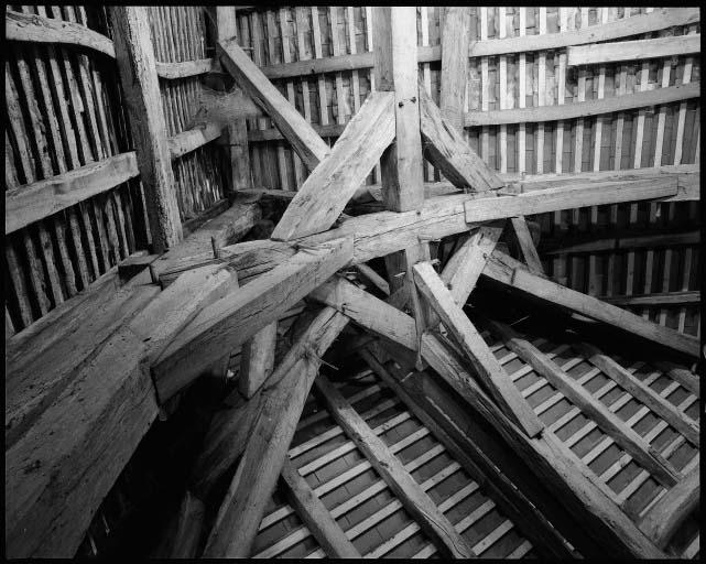 La grange étable. Détail d'une enrayure de croupe.