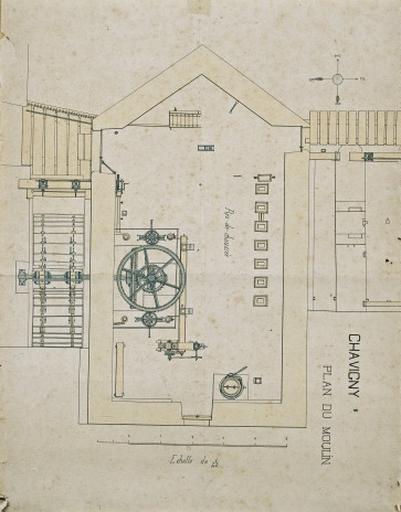 Plan du moulin en 1907.