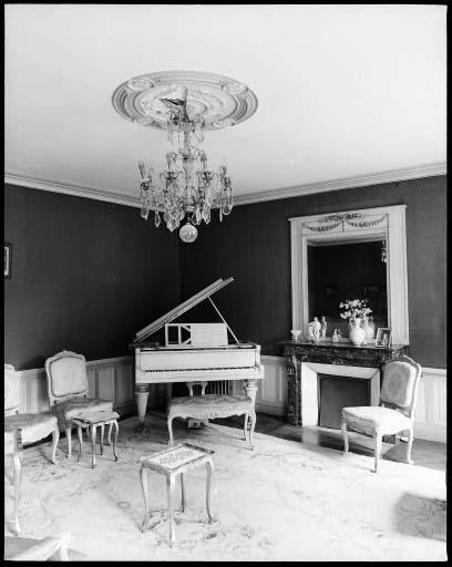 Un salon au rez-de-chaussée.