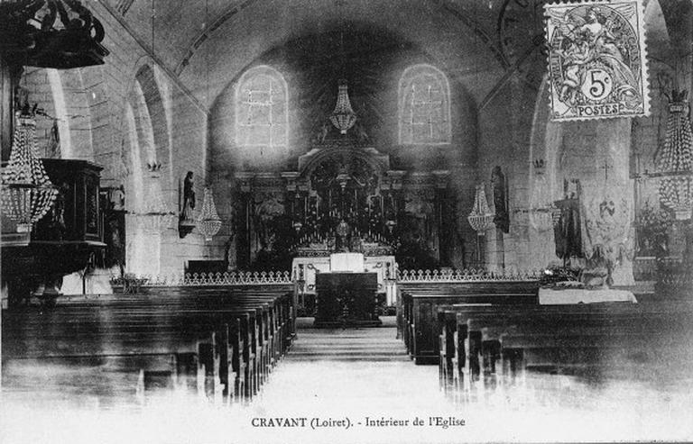 Vue du choeur au début du 20e siècle.