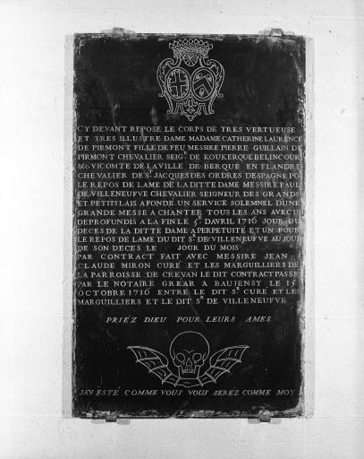 Plaque funéraire