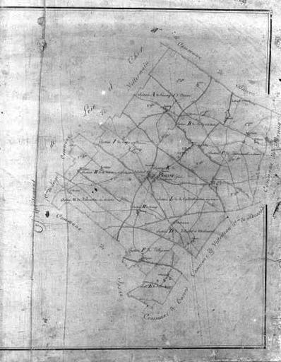 Plan cadastral, 1828 : tableau d'assemblage.
