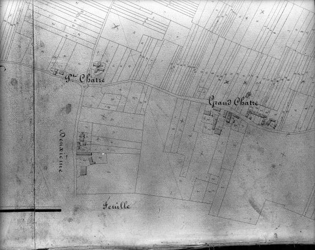 Plan cadastral, 1828 : le Grand et le Petit Chatre.