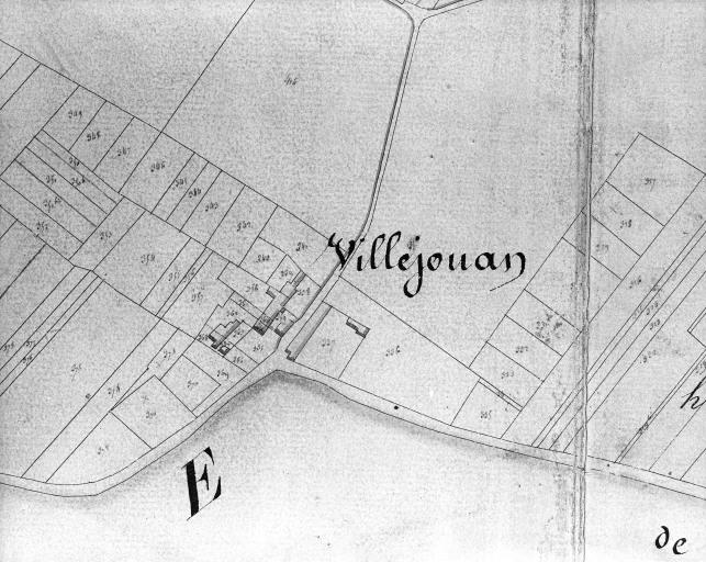 Plan cadastral, 1828 : Villejouan.
