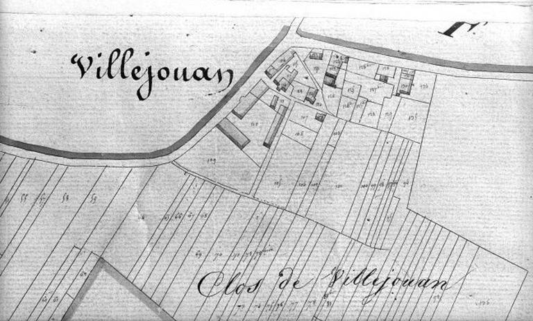 Plan cadastral, 1828 : Villejouan.