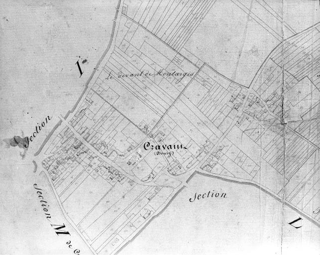 Plan cadastral, 1828 : Bourg.