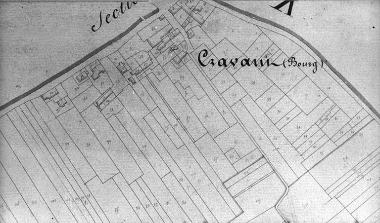 Plan cadastral, 1828 : Bourg.
