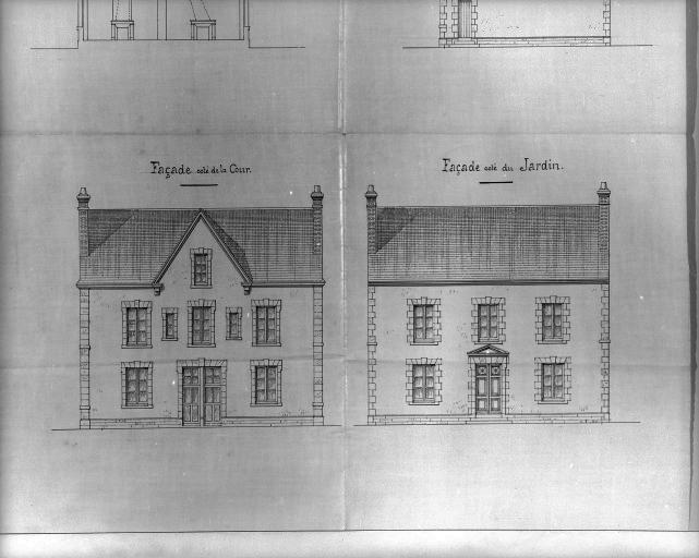 Premier projet de l'architecte Ricard. Elévations.