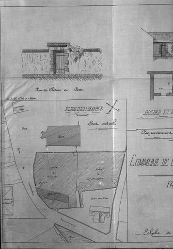 Plan de la parcelle d'implantation du futur presbytère.