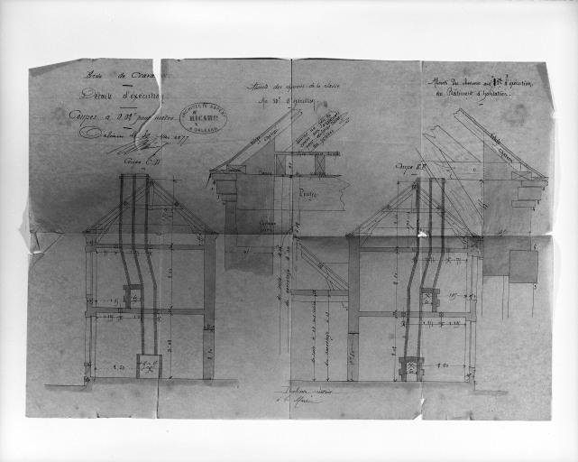 Coupes transversales.