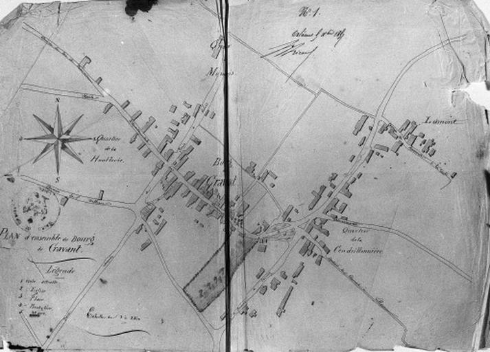 Situation de la parcelle d'implantation dans le bourg.