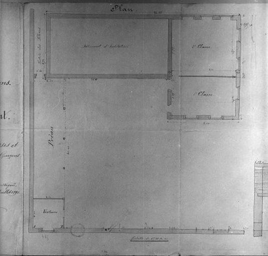 Plan du préau projeté.