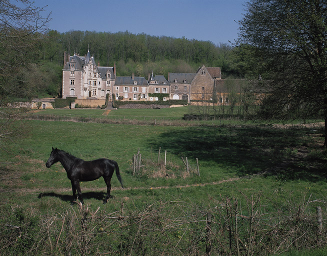 Vue d'ensemble du château. Façade sud-ouest.