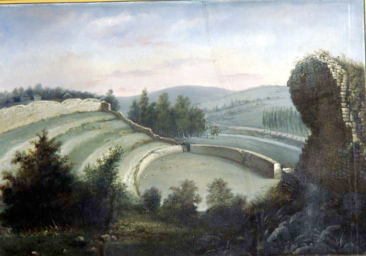 Vue d'ensemble d'après une lithographie de Charles Pensée de 1836, peinture de Dumeis en 1863.