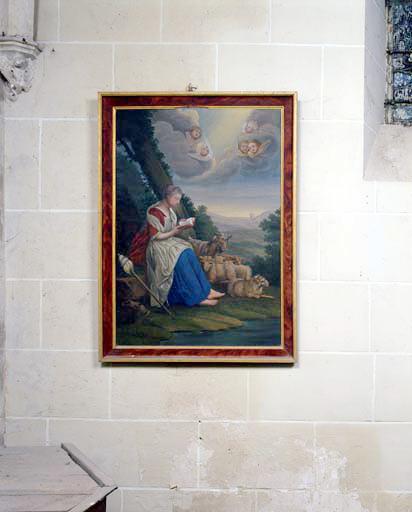 Ensemble de 2 tableaux : Saint Eloi, Sainte Geneviève