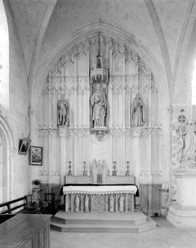 Ensemble des 2 retables de la Vierge et de Saint Vincent