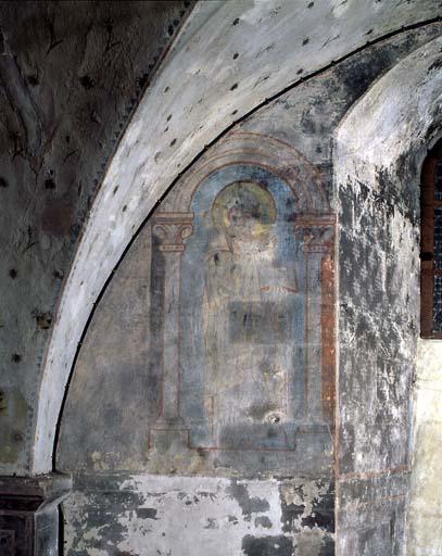 Galerie Notre-Dame de Sous-Terre, huitième travée, mur nord : évêque de Chartres non identifié.