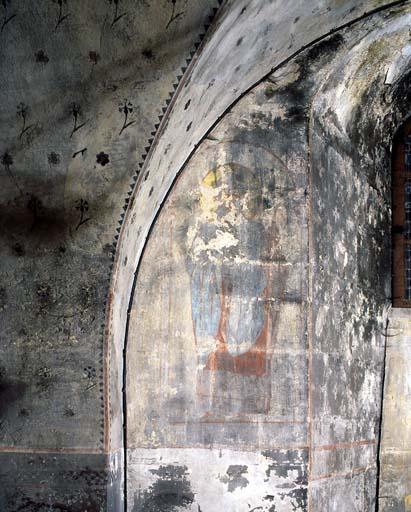 Galerie Notre-Dame de Sous-Terre, septième travée, mur nord : évêque de Chartres non identifié.