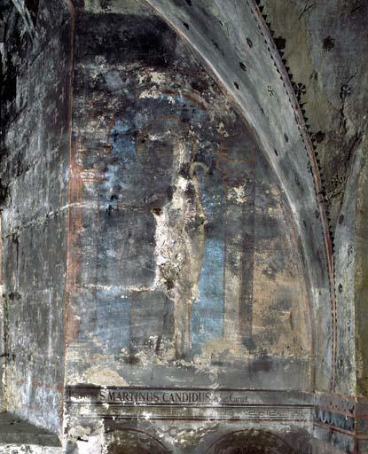 Galerie Notre-Dame de Sous-Terre, neuvième travée, mur nord : saint Martin le Blanc, évêque de Chartres.