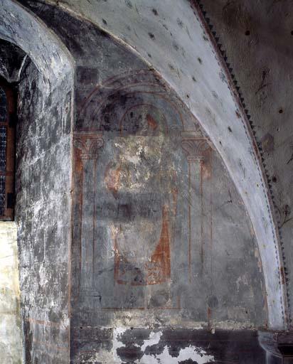 Galerie Notre-Dame de Sous-Terre, septième travée, mur nord : saint Lubin, évêque de Chartres en 544.