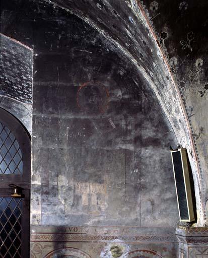 Galerie Notre-Dame de Sous-Terre, quatrième travée, mur nord : saint Ives, évêque de Chartres en 1090.