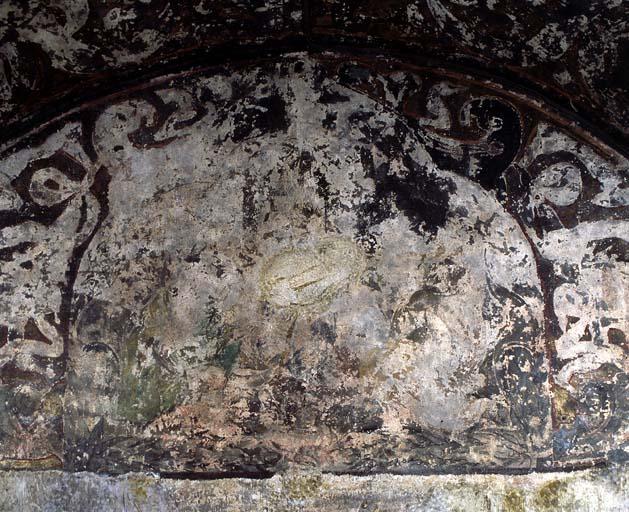 Galerie Notre-Dame de Sous-Terre, deuxième travée, mur sud : scène illisible.