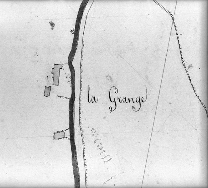 Extrait du plan cadastral de 1834.