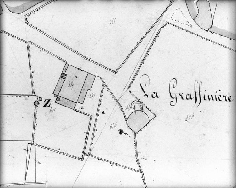 Extrait du plan cadastral de 1834 : La Graffinière.