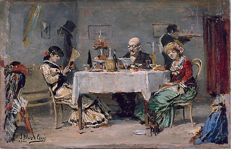 Tableau : scène de restaurant