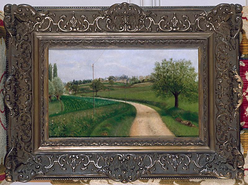 Tableau : Vue du manoir de Saché