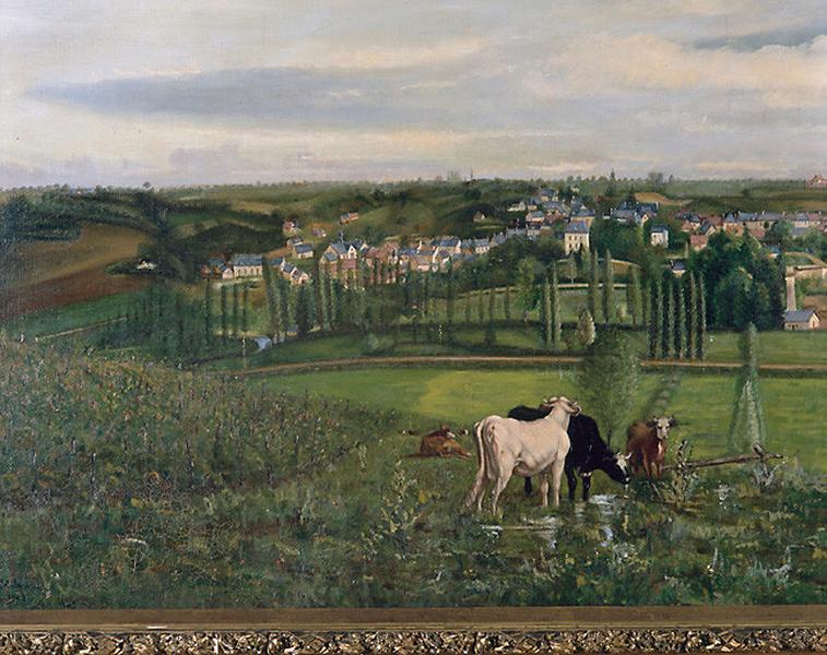 Tableau : Vue panoramique du bourg de Saint-Christophe