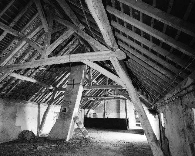 Charpente du bâtiment d'habitation vers le sud-ouest.
