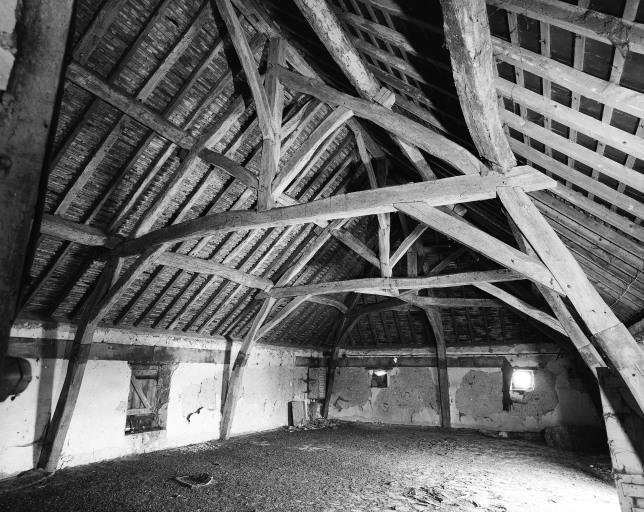 Charpente du bâtiment d'habitation vers le nord-est.
