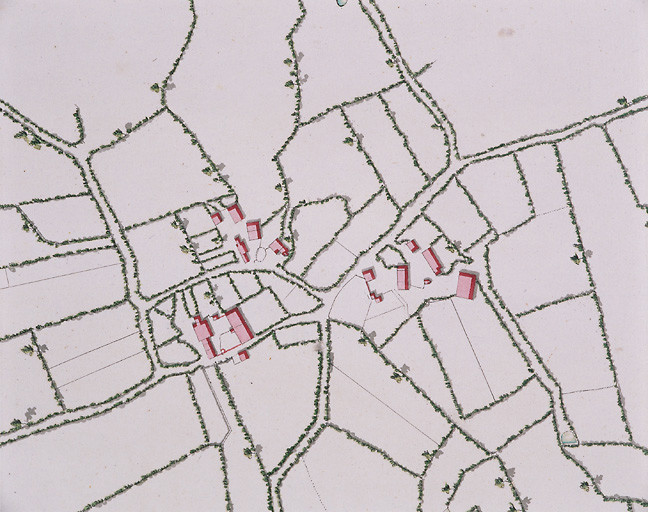 Plan extrait du plan terrier de la seigneurie de Culan, 4ème quart 18ème siècle.