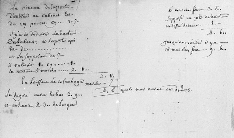 Maison non identifiée, rue des Gaudières. Fragment de compte de construction.