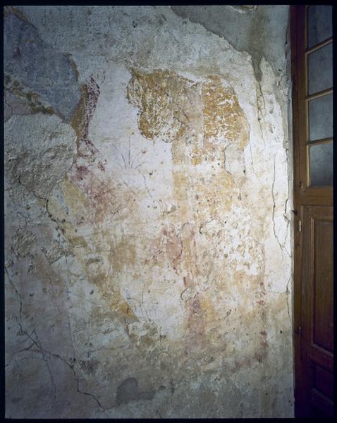Premier étage. Vestiges d'une représentation de Saint-Christophe.