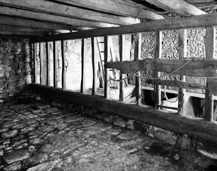 Bâtiment sud. Grange-étable est, vue intérieure.