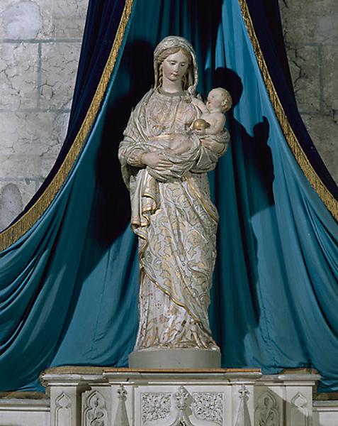 Statue : Vierge à l'enfant (autel secondaire de la Vierge)