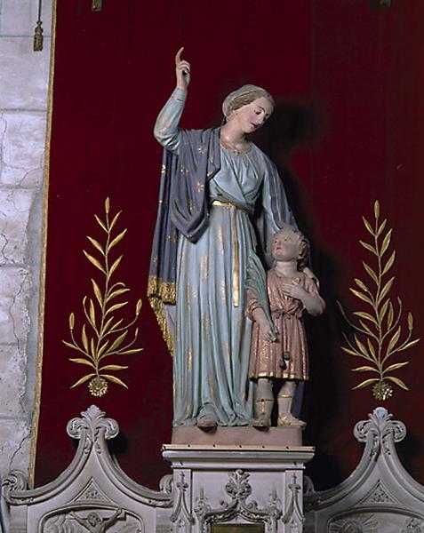 Groupe sculpté : saint Cyr et sainte Julitte (autel secondaire du Sacré-Coeur)