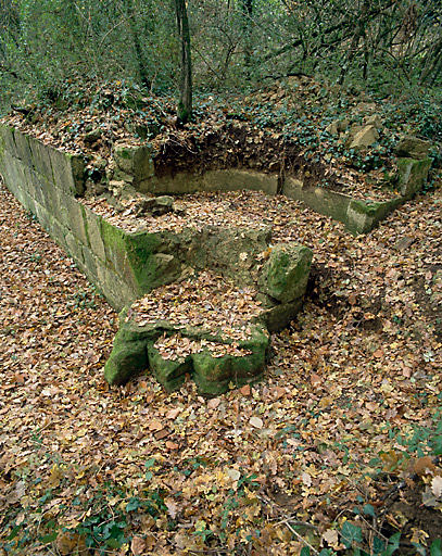 Mur du bas-côté nord et départ de l'escalier.