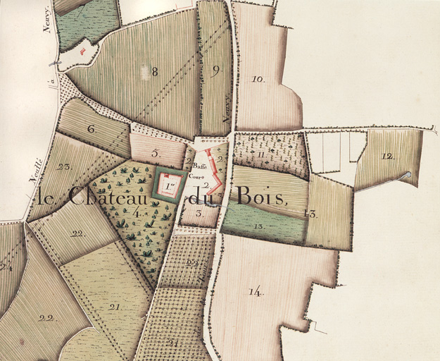 Plan du château du Bois. Atlas de Béthune Sully. 4e quart du 18e siècle.