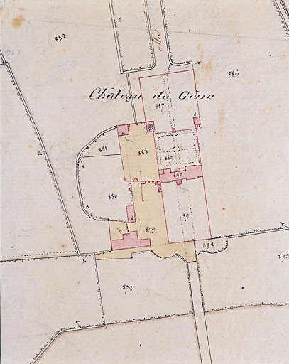 Extrait du plan cadastral de 1834.